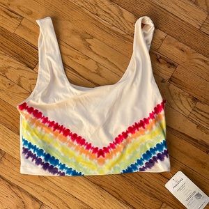 Fabletics cropped tank with built in bra (NWT)